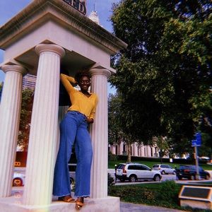 Bell bottom pants from express